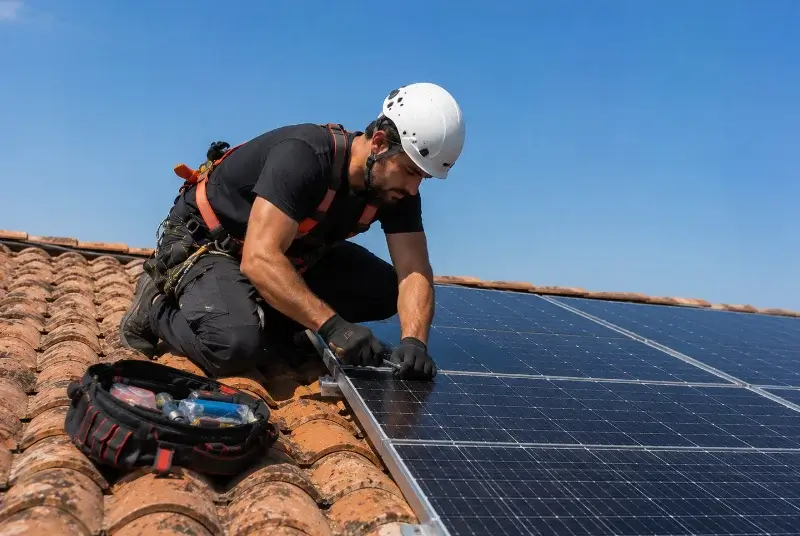 Maintenance et monitoring de panneaux solaires au Cailar
